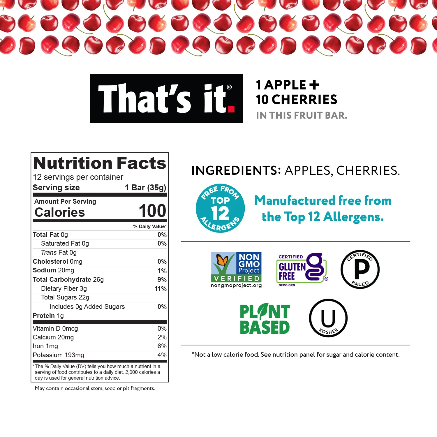 Apple + Cherry Fruit Bars - Image 3