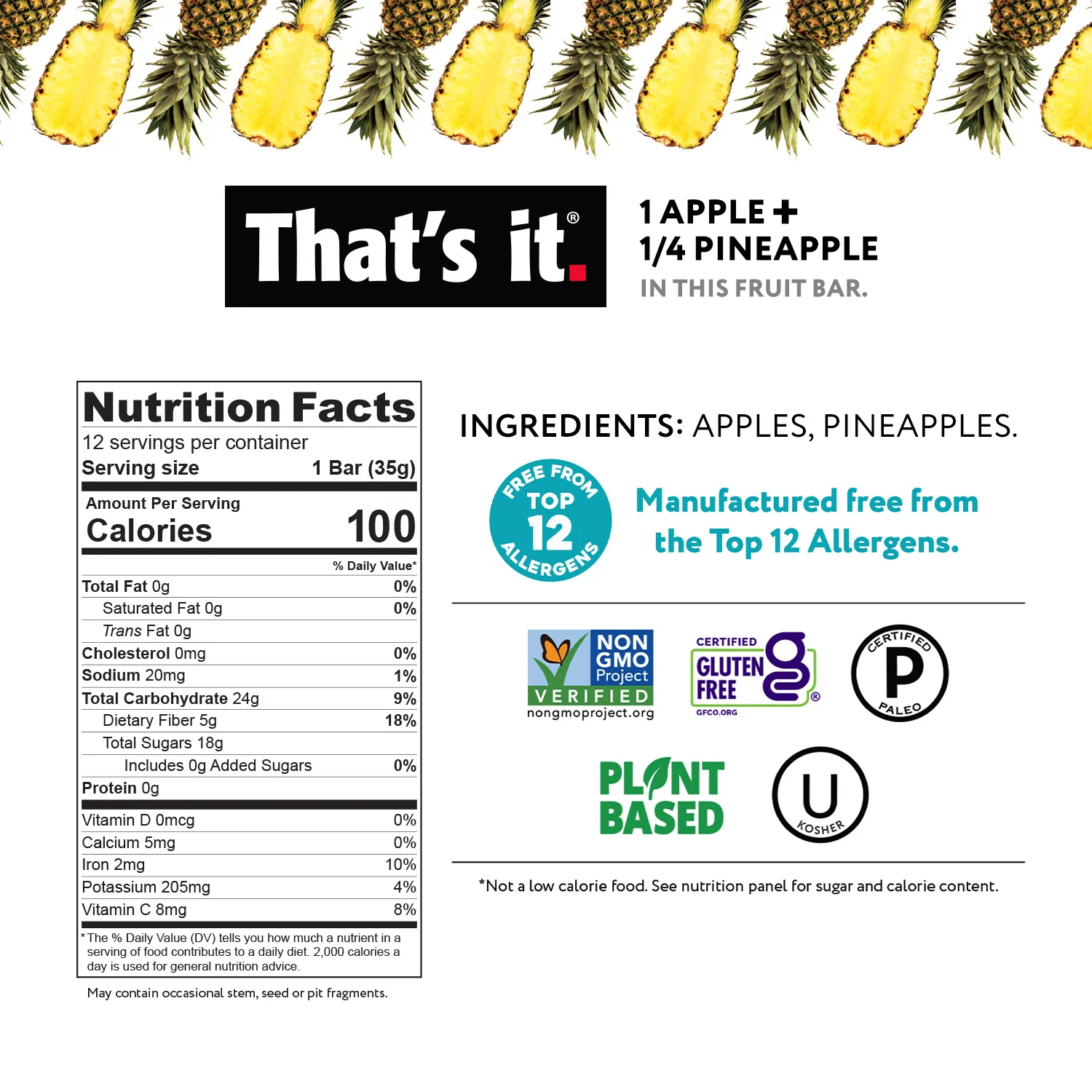 Apple + Pineapple Fruit Bars - Image 3