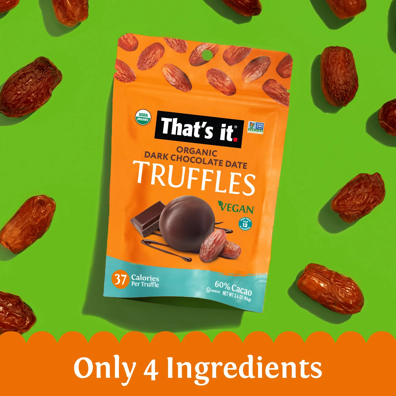 Organic Dark Chocolate Date Truffles (3 Packs) - Image 5