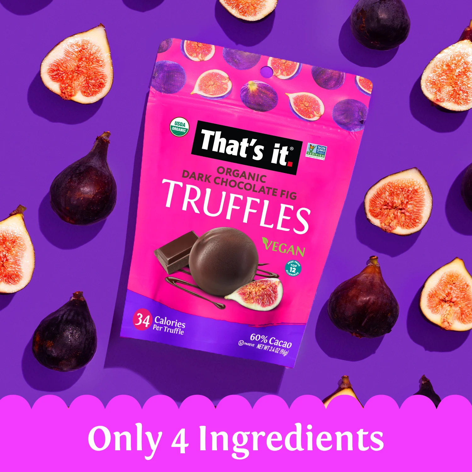 Organic Dark Chocolate Fig Truffles (3 Packs) - Image 5