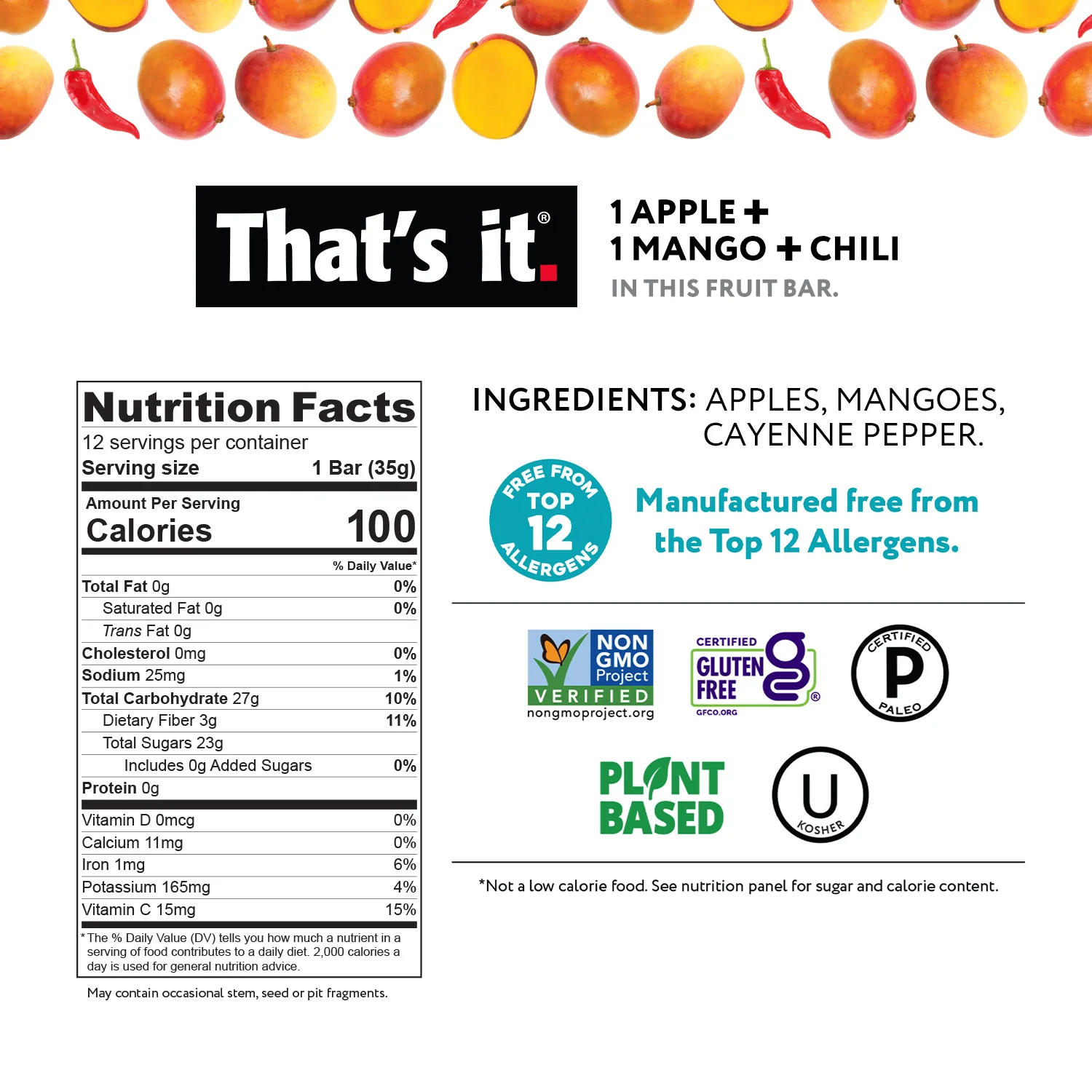 Apple + Mango & Chili Fruit Bars - Image 3